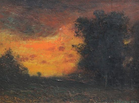 Franklin DeHaven (1856-1934) Sunset, 12 x 16in.